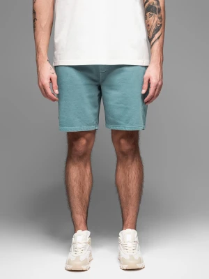 Zdjęcie produktu Męskie krótkie spodenki dresowe RELAXED FIT w stylu athleisure – turkusowe V1 - Rozmiar: XXL Ombre Clothing turkusowy
