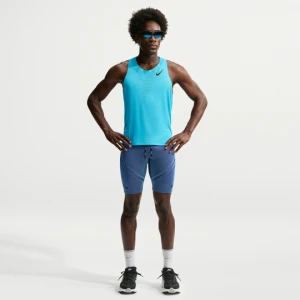 Męskie legginsy do biegania o długości 1 / 2 Dri-FIT ADV Nike AeroSwift - Niebieski