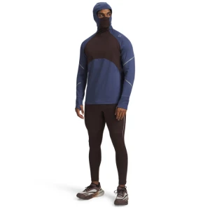 Męskie legginsy do biegania Under Armour UA Halo Run CW Tight - brązowe