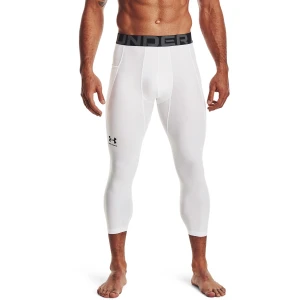 Męskie legginsy treningowe Under Armour UA Heat Gear Armour 3/4 Legging - białe