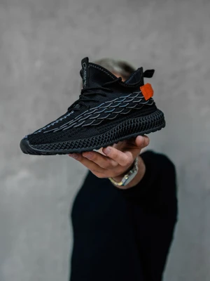 Męskie lekkie buty sneakersy sznurowane - czarne V3 - Rozmiar: 41 Ombre Clothing