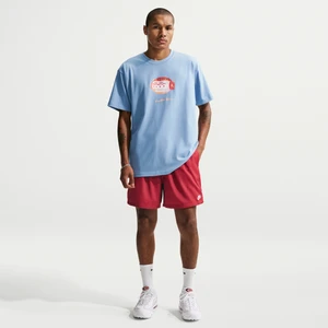 Męskie luźne spodenki z tkaniny Nike Club - Czerwony