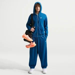 Męskie oversizowe spodnie z dzianiny dresowej Nike Club - Niebieski