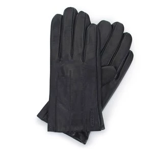 Męskie rękawiczki z gładkiej skóry czarne Wittchen