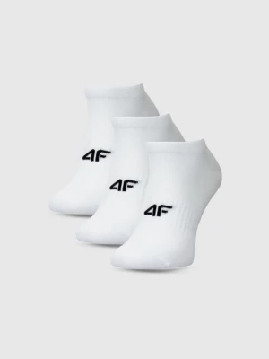 Męskie skarpetki (3-pack) 4F 4FWMM00USOCM442 - białe