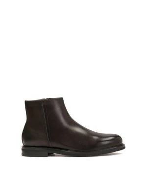 Męskie skórzane botki z suwakiem Kazar