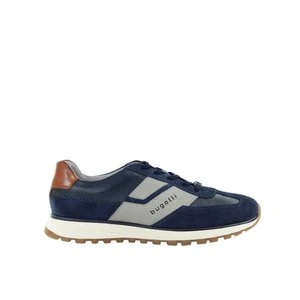 Męskie skórzane granatowe sneakersy Bugatti 331AWC011410-4040