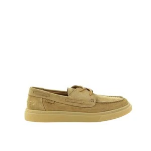 Męskie skórzane mokasyny w typie żeglarz jasny brąz skórzane GOE TT1N4021