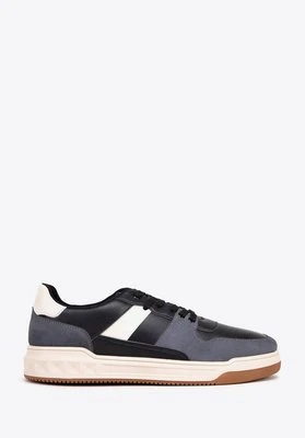 Męskie sneakersy z ekoskóry czarno - szare Wittchen