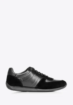 Męskie sneakersy z różnych skór czarne Wittchen