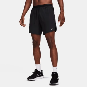 Męskie spodenki do biegania 2 w 1 18 cm Dri-FIT Nike Stride - Czerń