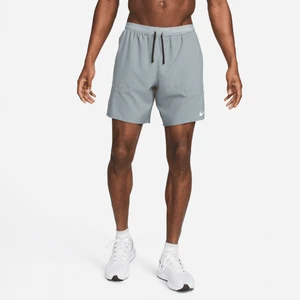Męskie spodenki do biegania 2 w 1 18 cm Dri-FIT Nike Stride - Szary