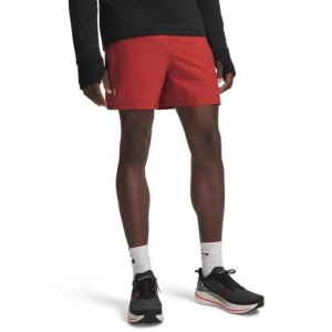 Męskie spodenki do biegania Under Armour UA Launch 5\'\' Short - czerwone