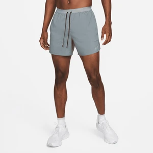 Męskie spodenki do biegania z wszytą bielizną 13 cm Nike Dri-FIT Stride - Szary