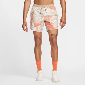 Męskie spodenki do biegania z wszytą bielizną 18 cm Dri-FIT Nike Trail Stride - Brązowy