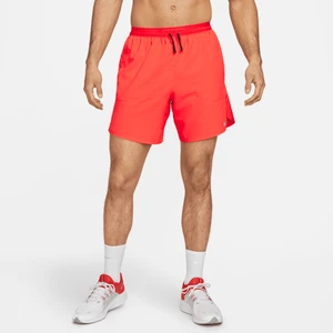 Męskie spodenki do biegania z wszytą bielizną 18 cm Nike Dri-FIT Stride - Czerwony