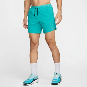 Męskie spodenki do biegania z wszytą bielizną 18 cm Nike Dri-FIT Stride - Zieleń