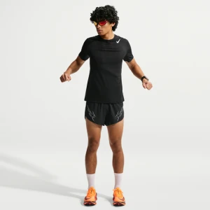 Męskie spodenki do biegania z wszytą bielizną 5 cm Dri-FIT ADV Nike AeroSwift - Czerń