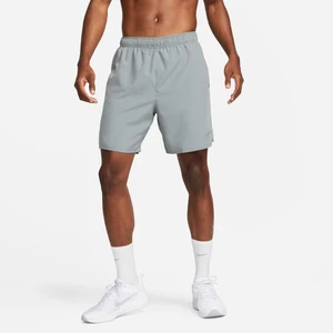 Męskie spodenki do biegania z wszytą bielizną Dri-FIT Nike Challenger 18 cm - Szary