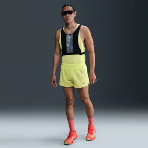 Męskie spodenki do biegania z wszytą bielizną Dri-FIT Nike Fast 8 cm - Żółty