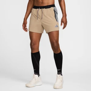 Męskie spodenki do biegania z wszytą bielizną Dri-FIT Nike Trail Second Sunrise 12,5 cm - Brązowy
