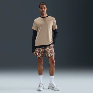 Męskie spodenki do biegania z wszytą bielizną i nadrukiem 18 cm Dri-FIT Nike Stride - Czerń