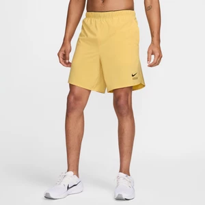 Męskie spodenki do biegania z wszytą bielizną Nike Challenger 18 cm - Żółty
