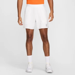 Męskie spodenki do tenisa 15 cm Dri-FIT NikeCourt Advantage - Biel