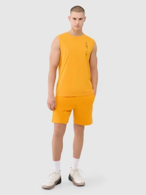 Męskie spodenki dresowe 4F 4FRSS25TSHOM696 - żółte