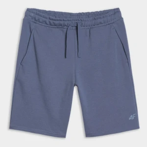 Męskie spodenki dresowe 4F 4FWMM00TSHOM543 - niebieskie