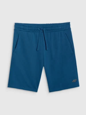 Męskie spodenki dresowe 4F 4FWMM00TSHOM543 - turkusowe