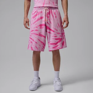 Męskie spodenki festiwalowe barwione metodą Tie-Dye Jordan Brooklyn Fleece - Różowy