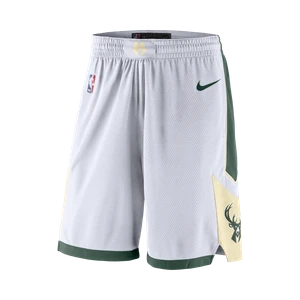 Męskie spodenki NBA Swingman Nike Milwaukee Bucks - Biel