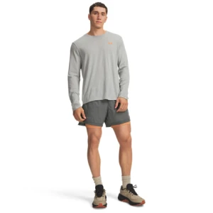 Męskie spodenki outdoorowe Under Armour M Trail Run 5' Lined Short - khaki