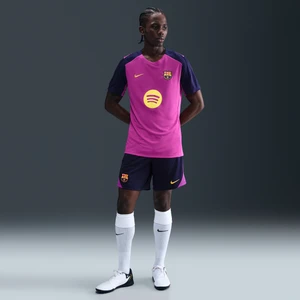 Męskie spodenki piłkarskie z dzianiny Nike Dri-FIT FC Barcelona Strike - Fiolet
