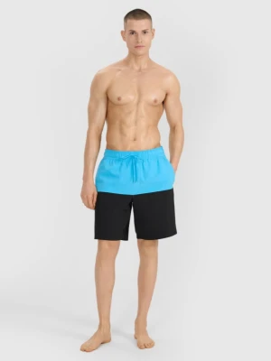 Męskie spodenki plażowe 4F 4FWSS25UBDSM135 - turkusowe