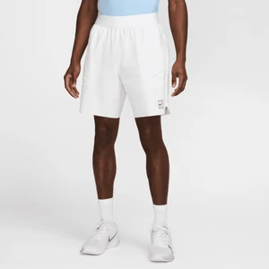 Męskie spodenki tenisowe 20 cm Dri-FIT NikeCourt Advantage - Biel