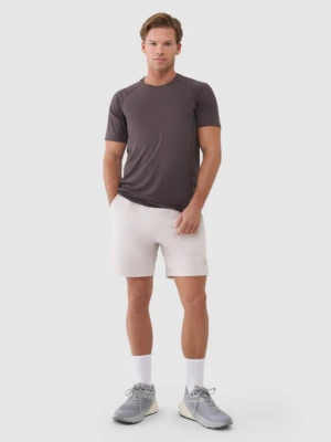 Męskie spodenki treningowe 4F 4FWSS25TFSHM0867 - beżowe