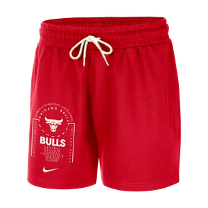 Męskie spodenki z dzianiny Nike NBA Chicago Bulls Club Courtside - Czerwony