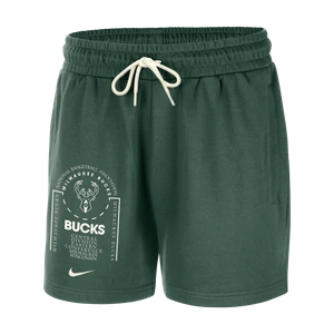 Męskie spodenki z dzianiny Nike NBA Milwaukee Bucks Club Courtside - Zieleń
