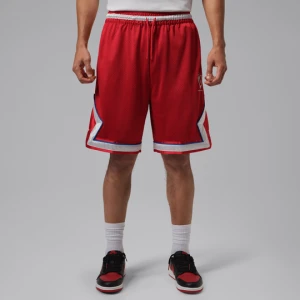 Męskie spodenki z siateczki z motywem rombów Jordan Brooklyn - Czerwony