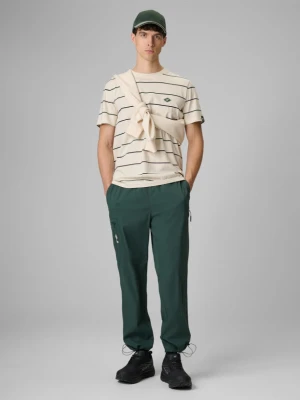 Męskie spodnie casual joggery 4F 4FRSS26TTROM1915 - zielone