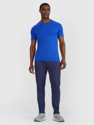 Męskie spodnie do biegania 4F 4FWSS25TFTRM0793 - granatowe