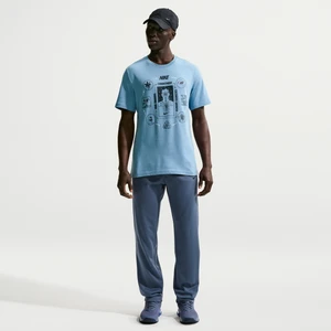 Męskie spodnie do fitnessu Nike Therma Therma-FIT z luźnymi nogawkami - Niebieski