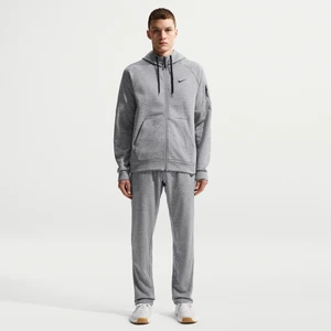 Męskie spodnie do fitnessu Nike Therma Therma-FIT z luźnymi nogawkami - Szary