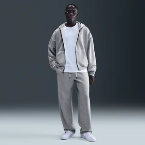 Męskie spodnie do koszykówki ze szczotkowanej dzianiny z luźnymi nogawkami Therma-FIT Nike Standard Issue - Szary