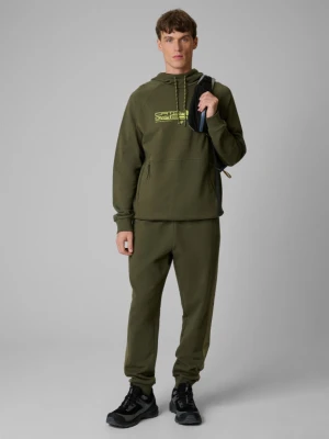 Męskie spodnie dresowe joggery 4F 4FWSS26TTROM1442 - khaki