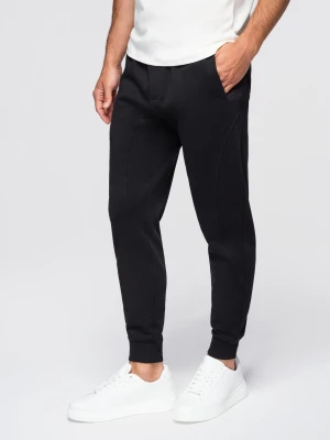 Zdjęcie produktu Męskie spodnie dresowe typu jogger - czarne V5 Ombre Clothing