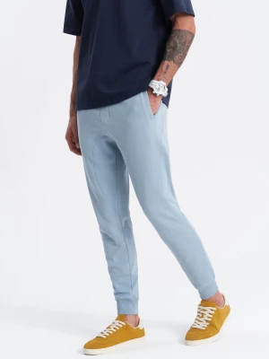 Męskie spodnie dresowe typu jogger - niebieskie V7 OM-PABS-0173
 -                                    XL