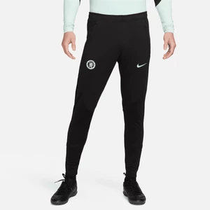 Męskie spodnie piłkarskie z dzianiny Nike Dri-FIT Chelsea F.C. Strike (wersja trzecia) - Czerń